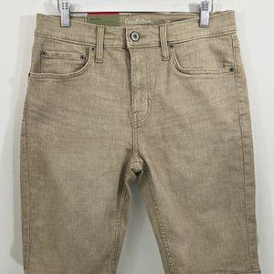 NWT Mens Size 30 Small Goodfellow Peanut Tan Color Slim Total Flex Casual Shorts